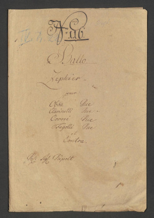 Ouverture de Ballo "Zephire" in C